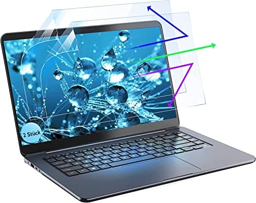 Mamol 2 Pack 14 Inch Laptop Screen Protector 16:9 Aspect Blue Light Anti Glare Filter Shield Blocker Cover for 14in Computer Monitor, Uv Blocking HD Bubble-Free Eye Protection Film