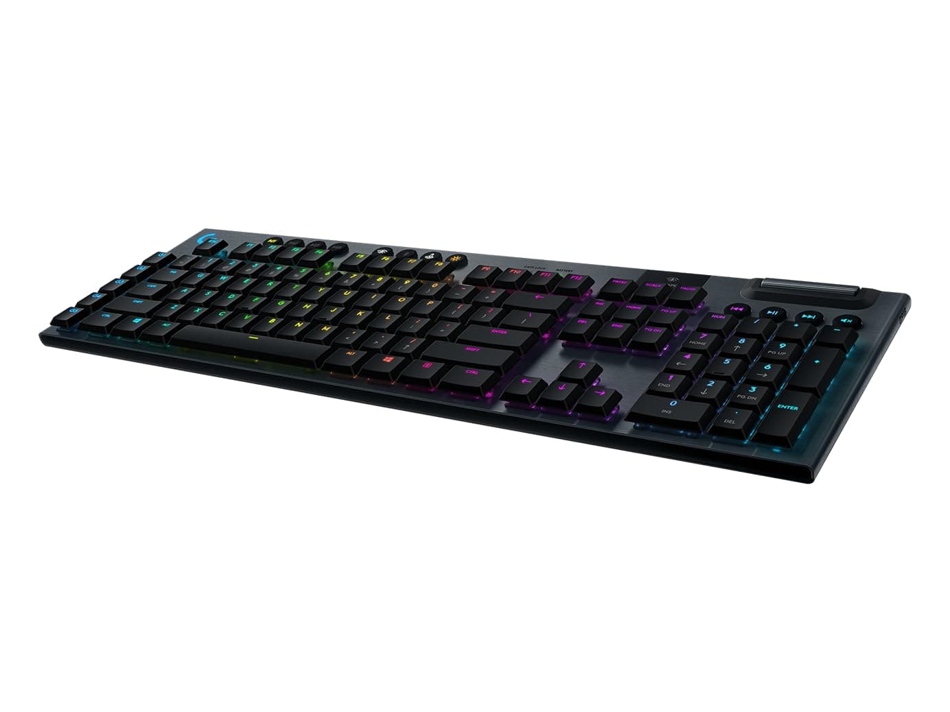 Logitech G915 LIGHTSPEED Wireless Mechanical Gaming Keyboard | with low profile GL-Clicky key switches, LIGHTSYNC RGB, Ultra thin design, 30+ hours battery life, QWERTY UK Layout - Black