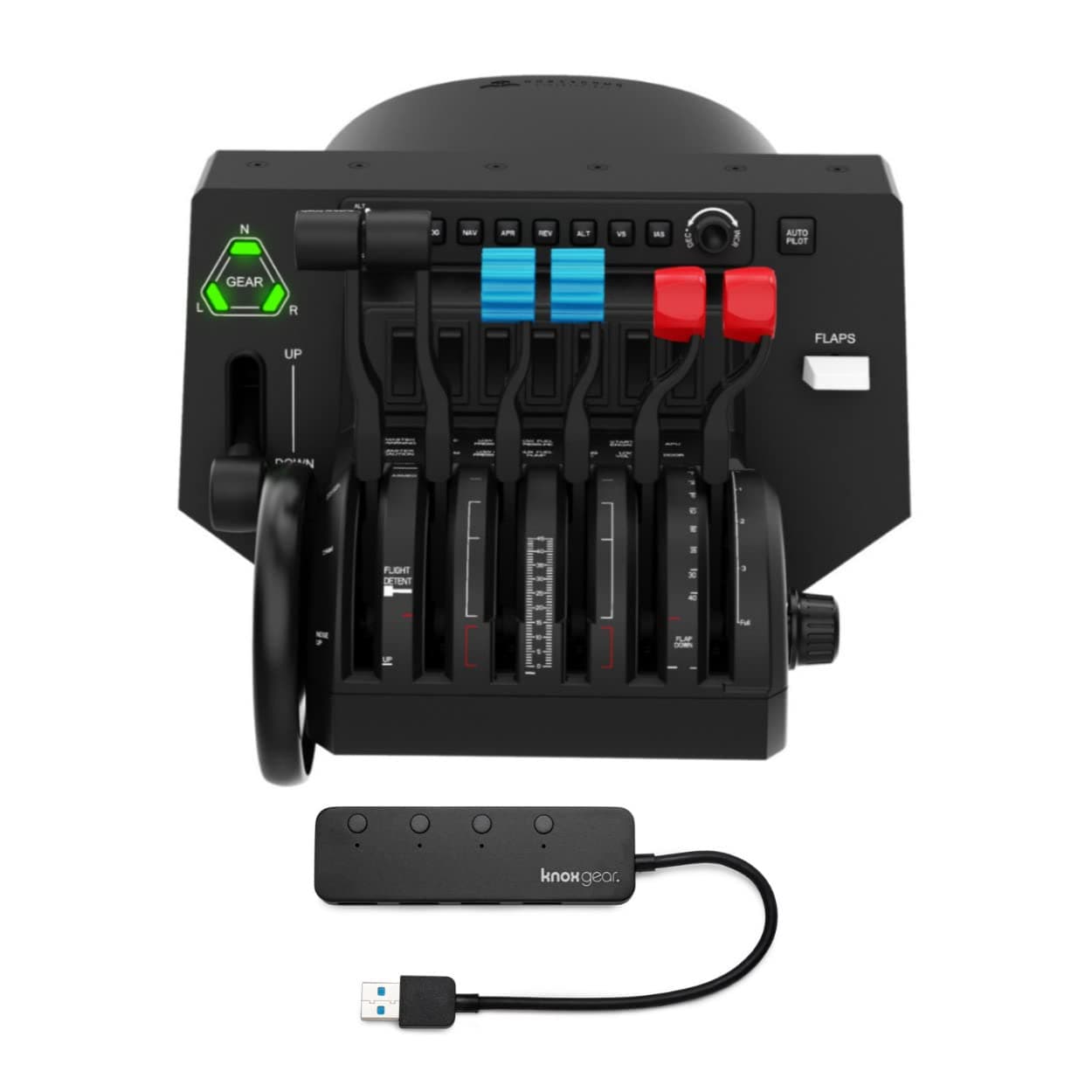 Honeycomb Aeronautical Bravo Throttle Quadrant Bundle with 4-Port USB 3.0 Hub (2 Items)