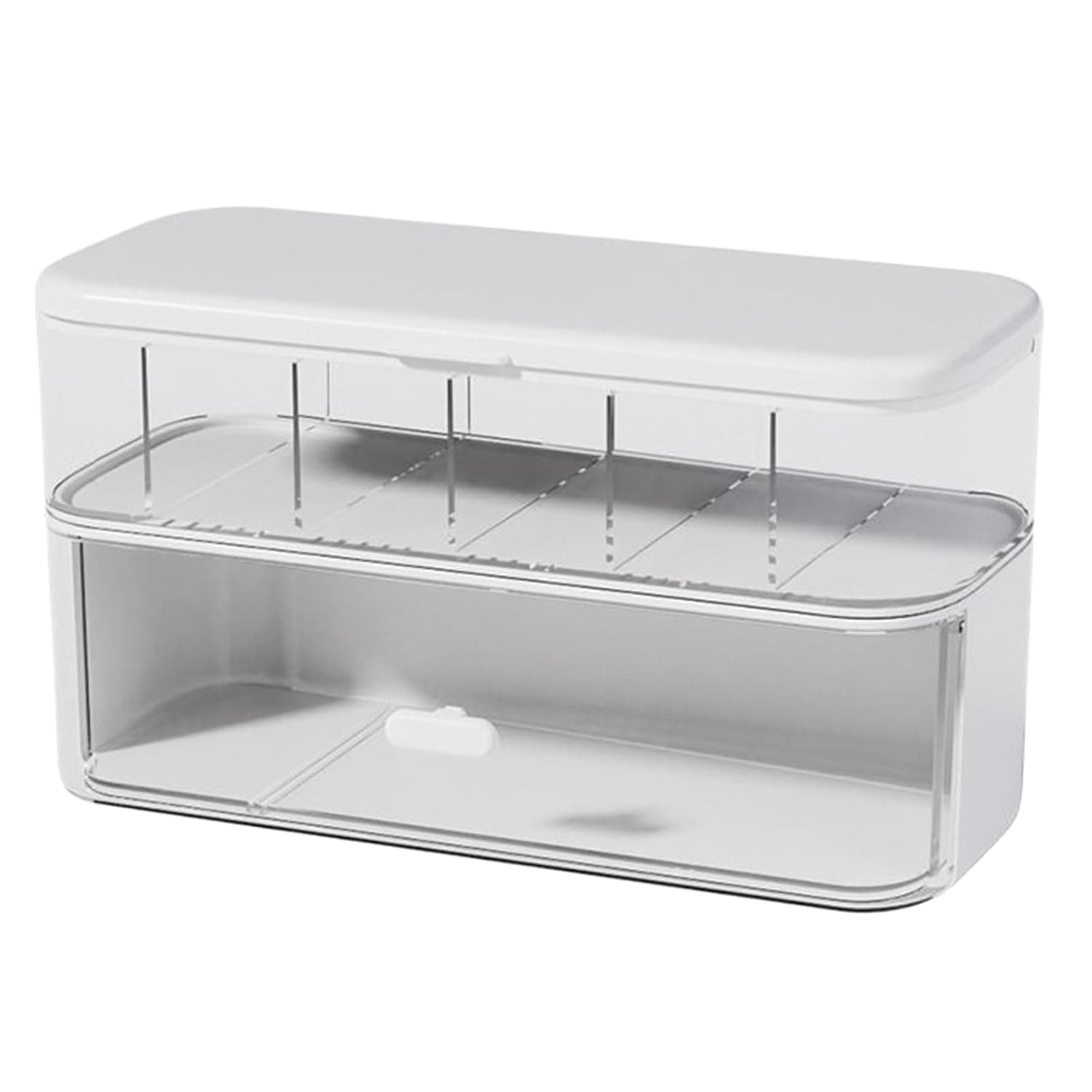 Cable Organizer Box - Clear Cord Storage Organizer, Cable Management Box, Charger Wires Case, Wire and Chargers Storage, Extra Large Storagee for Data Cables | for Drawer, Desk