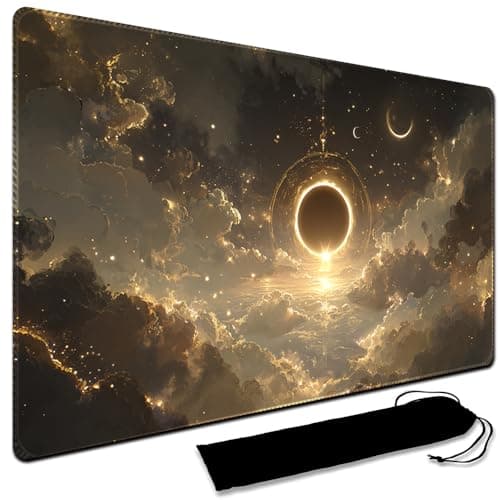 MTG Playmat,With Waterproof Storage black Bag Szie 60 x 35CM , With Zone MTG playmat Stitched Edges Game Play Mat Trading Card Game Playmats TCG Game Mat (No Zone,5)