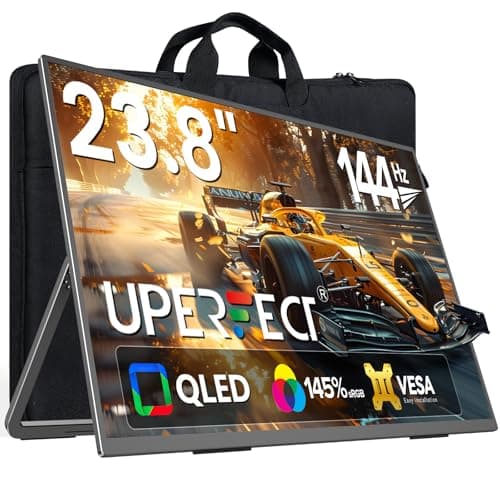 UPERFECT QLED 24" Portable Monitor 144Hz 145% sRGB Second Screen for Laptop