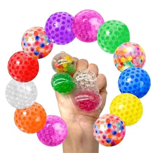 12 Pcs Stress Balls with Quiet Soft Grip – Focus Relief for Daily Use