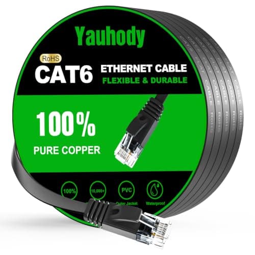 Yauhody Ethernet Cable 5m, Gigabit Cat 6 Internet Cable, Cat6 LAN Cord