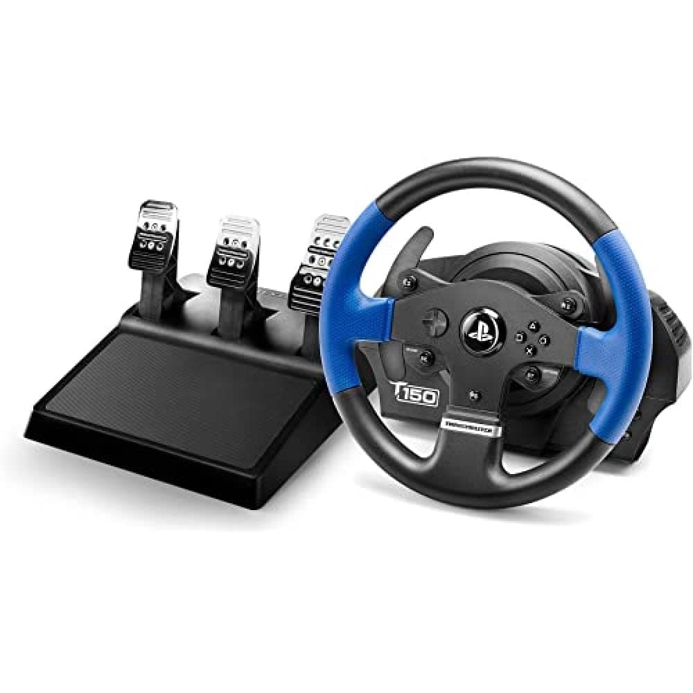 Thrustmaster T150 Pro Force Feedback Racing Wheel with 3 Pedals set - for PS4 and PC - works with PS5 games