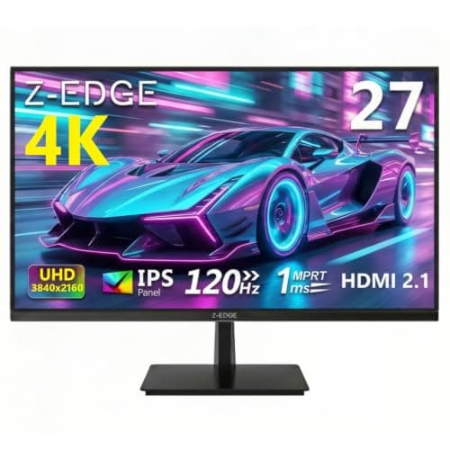 Z-Edge 27 Inch 4K Monitor 120Hz UHD 3840x2160 IPS 100% sRGB HDMI 2.1 DP 1.4