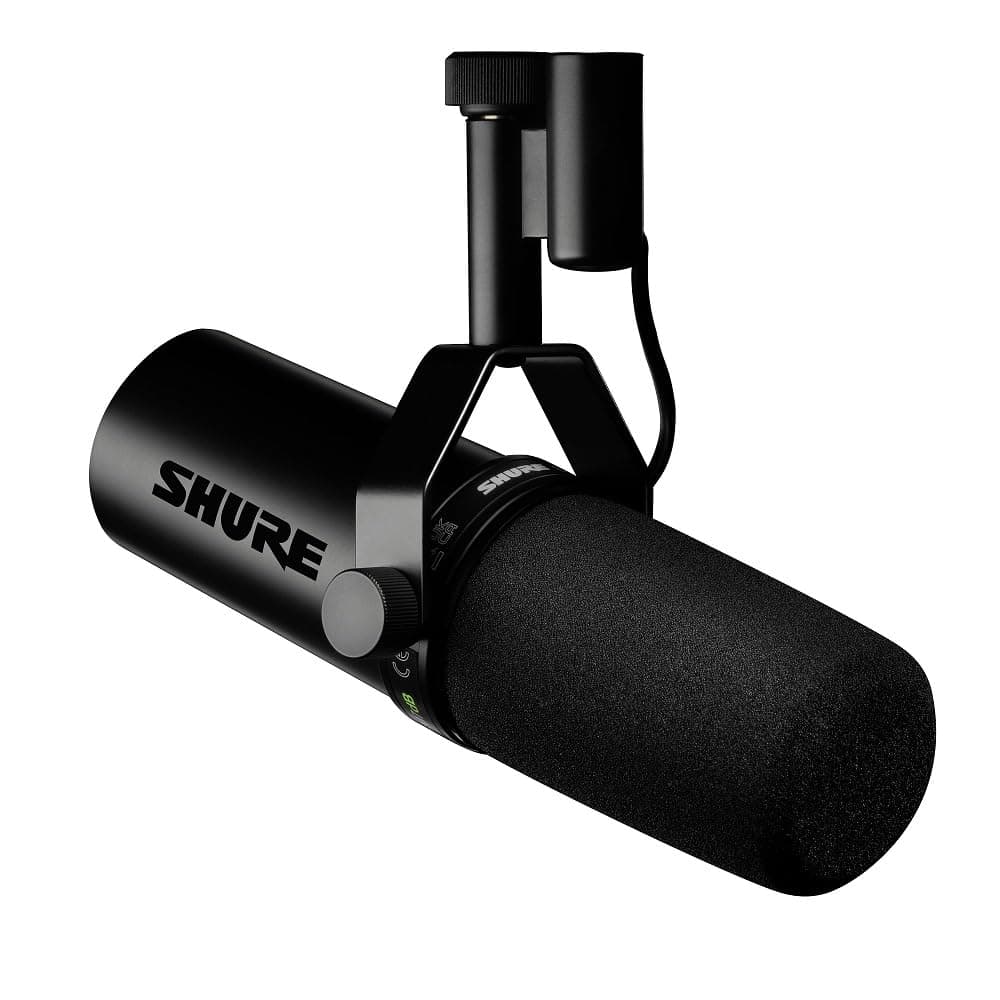 Shure SM7dB Dynamic Vocal Mic with Preamp for Streaming - Black | Dynamic Vocal Mic with Built-in Preamp for Streaming, Podcasting & Recording; Warm Smooth Sound, Rugged Build