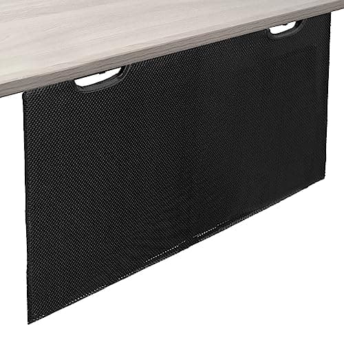 VIVO Black 30 inch Under Desk Privacy and Cable Management Organizer Sleeve, Wire Hider Kit Panel System, DESK-SKIRT-30