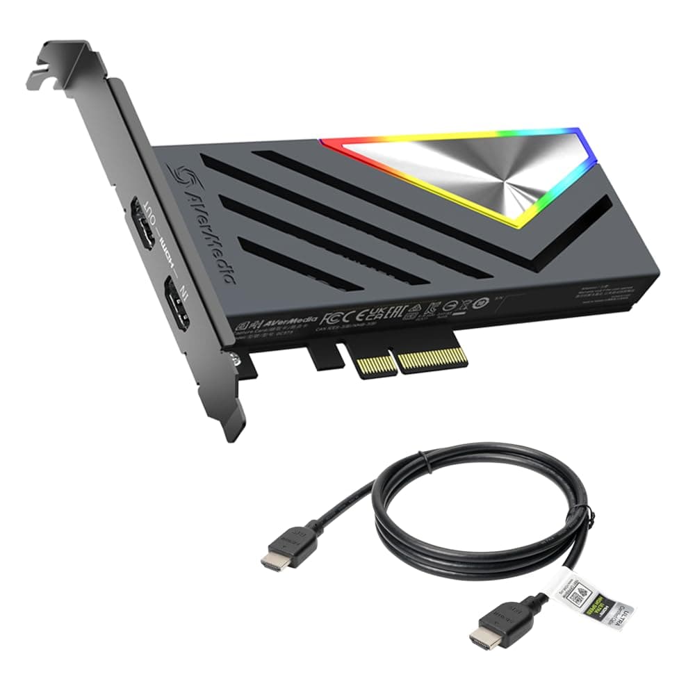 AVerMedia HDMI Capture Card for Streaming and Recording Capture 4K60 with Ultra Low Latency on PS5, PS4 Pro, Xbox Series X/S, Xbox One X, Switch Games - GC575 Live Gamer 4K 2.1 PCIe Card
