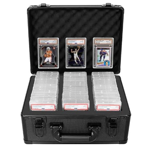 Graded Card Case, Aluminum Storage Box for 100 Slabs, Fits PSA BGS CSG