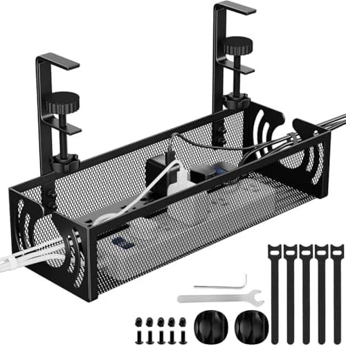 Tivddikun Cable Management, Under Desk Cable Management, Desk Cable Tidy