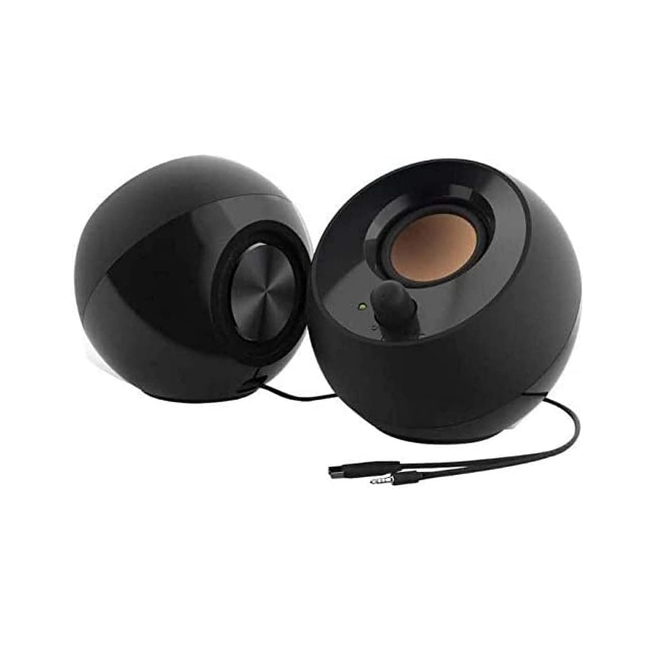 CREATIVE Pebble 2.0 USB-Powered Desktop Speakers with Far-Field Drivers and Passive Radiators for Pcs and Laptops (Black) | USB-Powered, 2.0 Speaker, Compact, Stereo, PC Speakers, Laptop Speakers, Minimal Design, Desktop Audio, Black