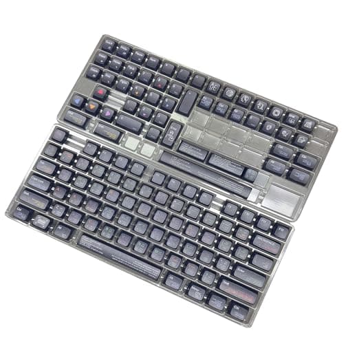 Hsioluted Programmers Keycaps Heat Sublimated Black Finish Keycap for Mechanical Boards Coding and Gaming Programmer Keyboard Keycps