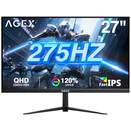 X AGEX 27 Inch QHD Gaming Monitor 275Hz 240Hz 1440P Fast IPS HDMI 2.1 120Hz