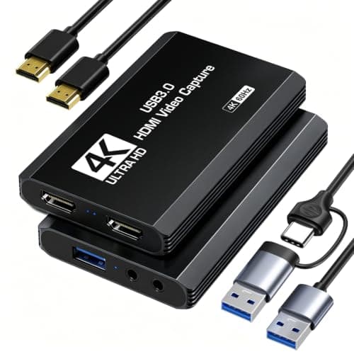 XIIXMASK USB 3.0 HDMI Capture Card, 4K60FPS Capture with Pass-Through