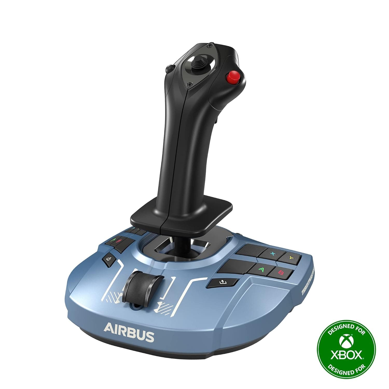 Thrustmaster TCA Sidestick X Airbus Edition - High-Precision Flight Stick for Xbox Series X|S, Xbox One, and PC | A320 replica, 35 remappable buttons, tact switches, thrust reverser, twist rudder, Hall-Effect sensors, for flight simulation