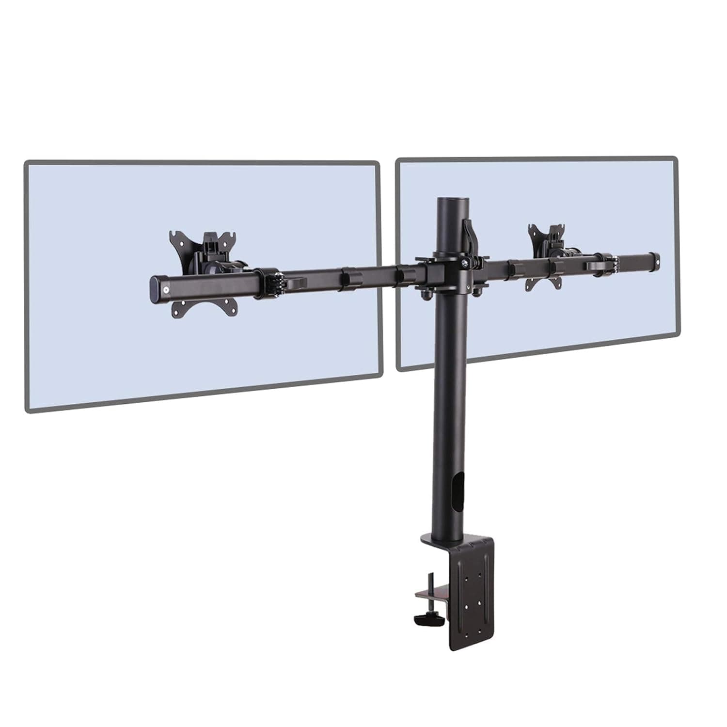 FLEXIMOUNTS D1DP Full Motion Dual Arm Desk Monitor Mount Stand Fits 17"-36" LCD Computer Monitor, Clamp Mounting, 12 kg Weight capacity per Monitor