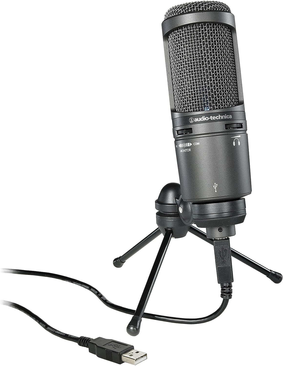 Audio-Technica 2020USB+ Cardioid Condenser Microphone (USB connection) Grey : Audio-Technica