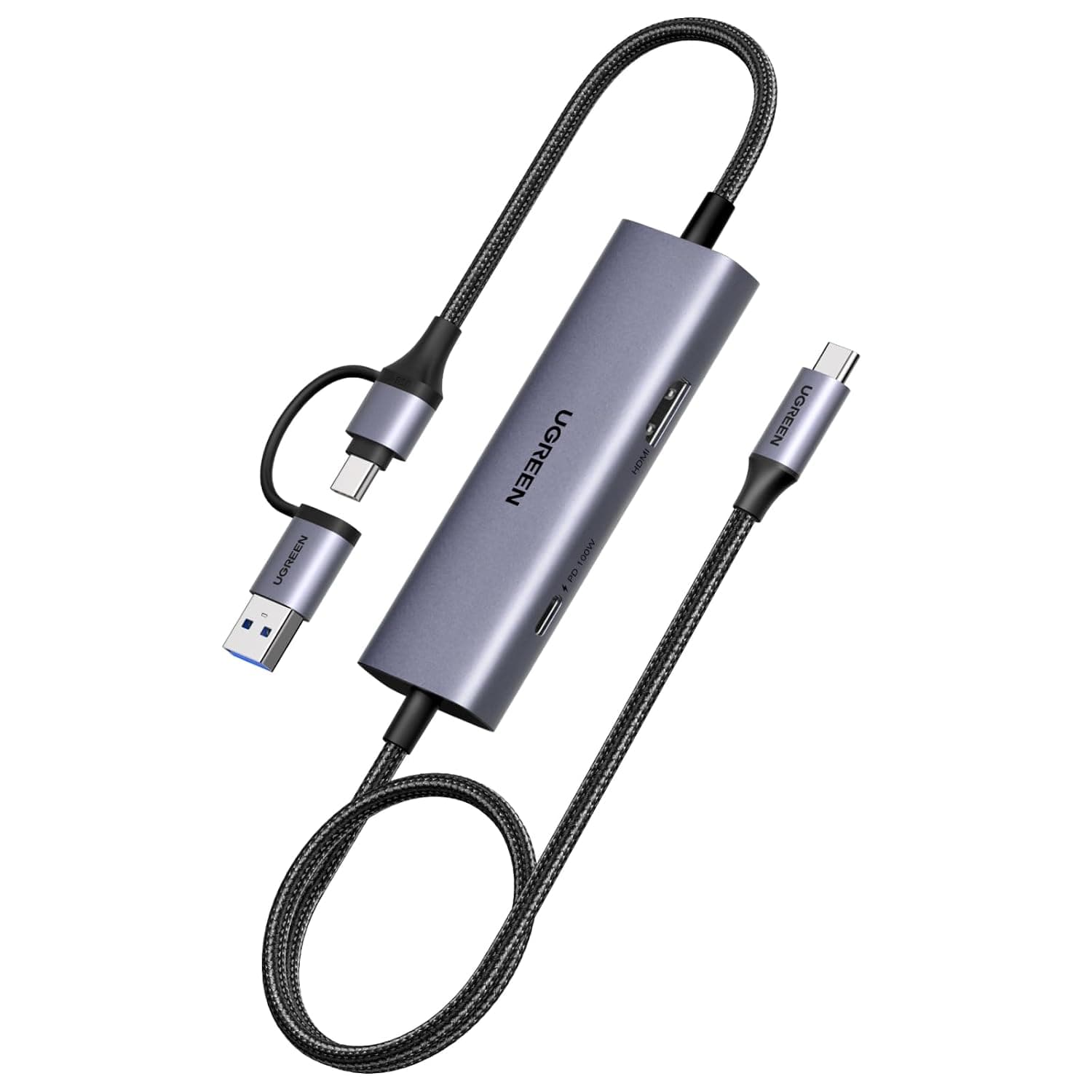 UGREEN Video Card Capture USB C,100W PD Fast Charger,2K 1080P60Hz Recording | 4K@30Hz HDMI Passthrough Streaming Device Compatible with Quest 3/3s/2 iPad Switch Steam Deck Gaming Handheld Phone Laptop