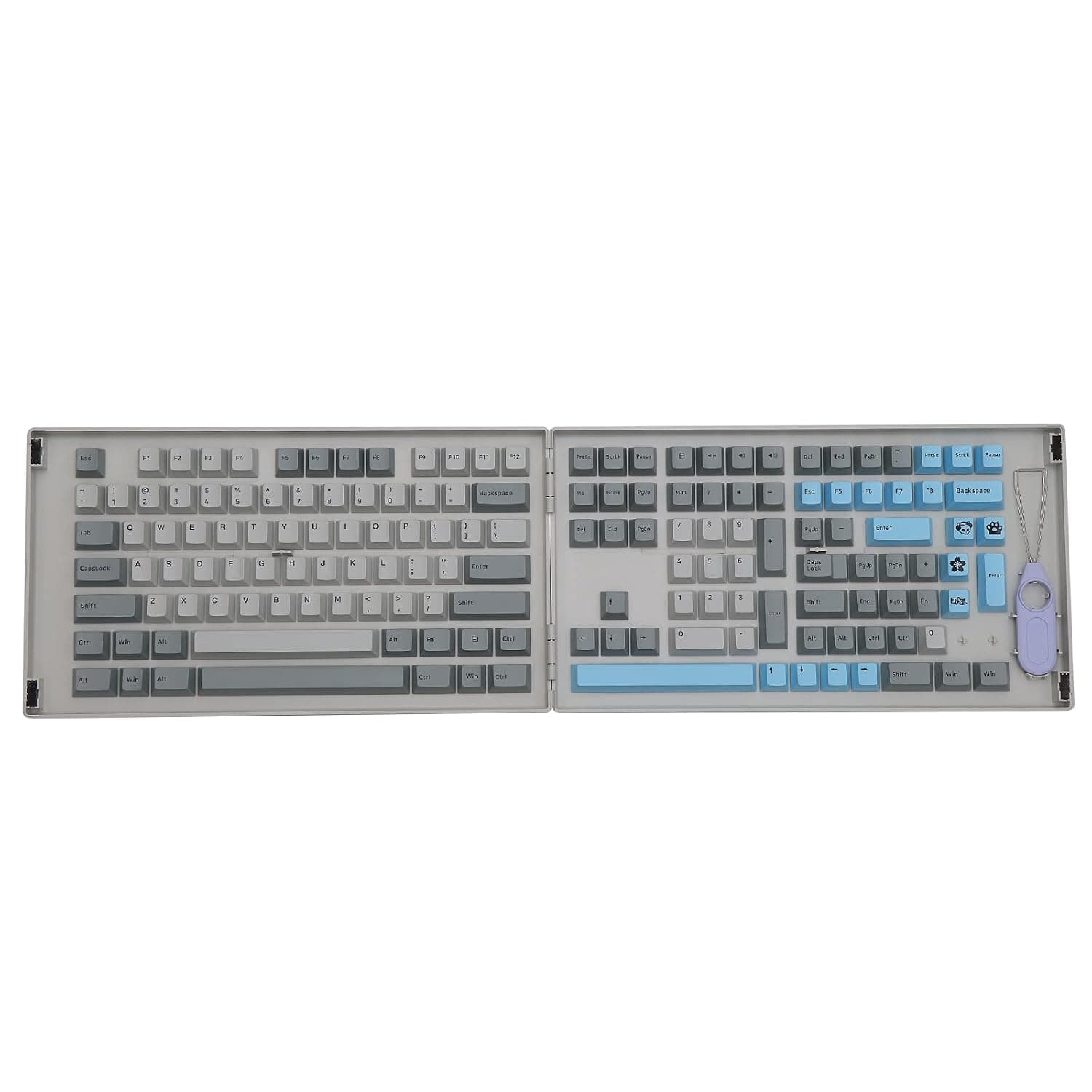 EPOMAKER AKKO Silent 157 Keys Cherry Profile Double-shot PBT Full Keycaps Set, with Custom Storage Box for Mechanical Keyboard Replacement (Cherry Profile, Silent)