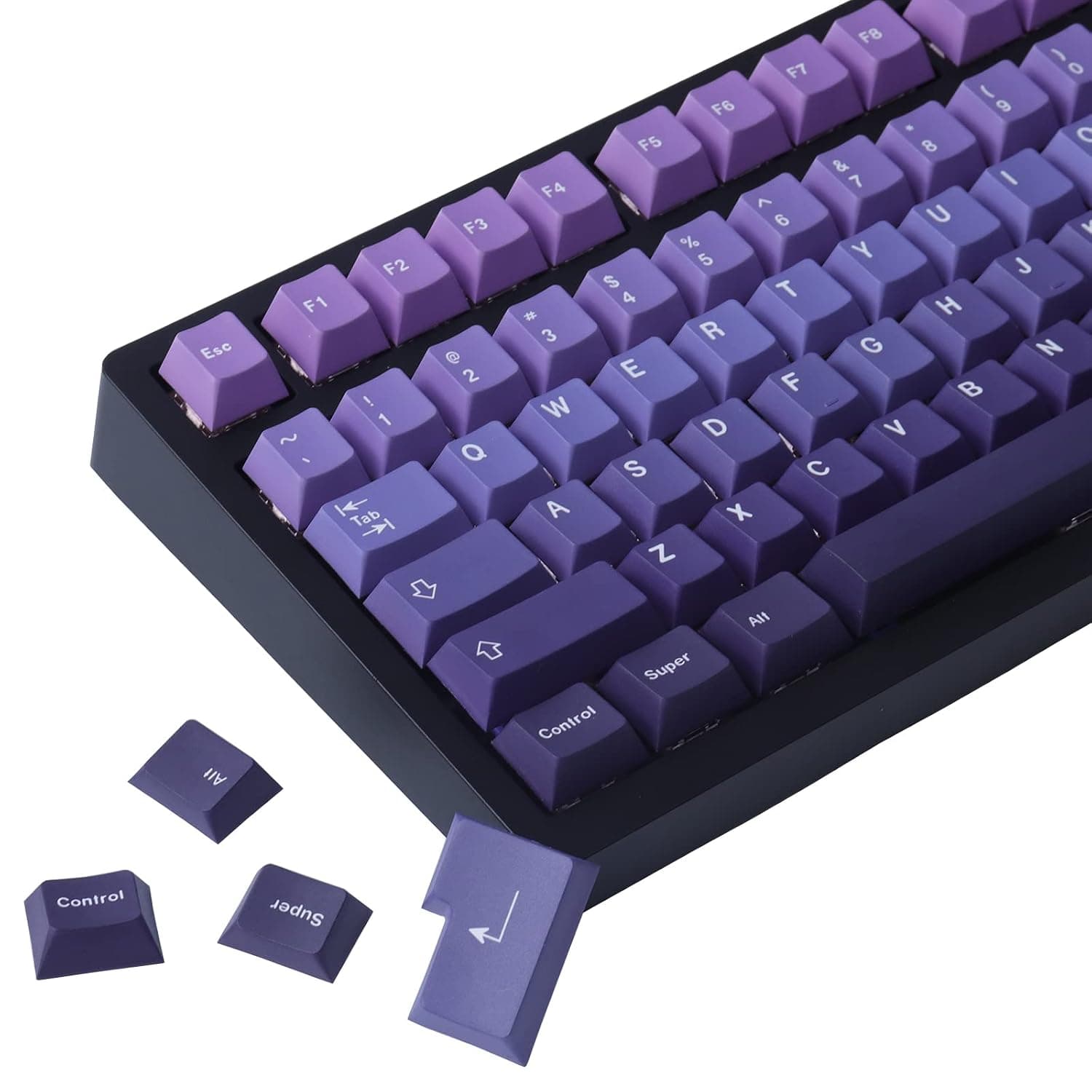 Keycaps PBT Keycaps 126 Tasten ISO&ANSI Layout Cherry Profil Dye-Sublimation Keycap Set für Gateron Cherry MX Switch Mechanische Tastatur