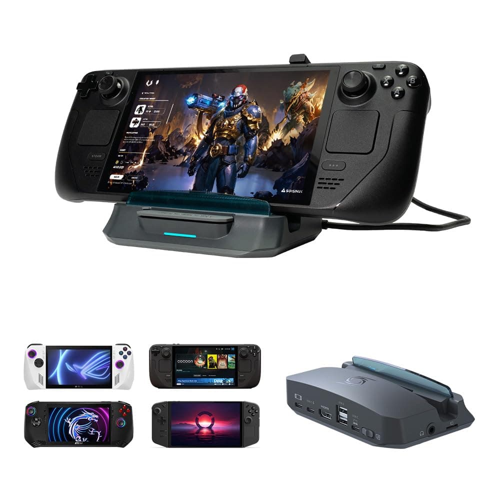 AVerMedia GC515 X’TRA GO - Steam Deck Dock with 4K30 Capture, 4K60 HDMI Output, 65W USB-C Charging, USB Hub, PC-Free Recording, Switch, ROG Ally, Legion Go, iPad, iPhone, Windows, Mac