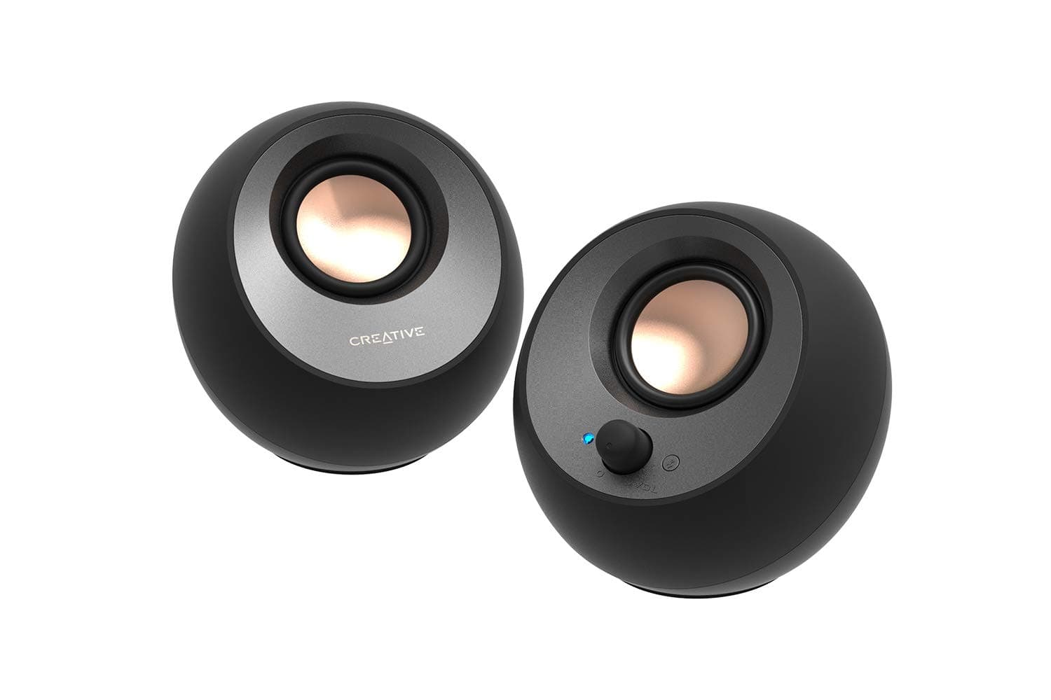 CREATIVE Pebble V3 Minimalistic 2.0 Desktop Speakers with USB Audio, Clear Dialog Enhancement, Bluetooth 5.0, 8W RMS with 16W Peak Power (Black)