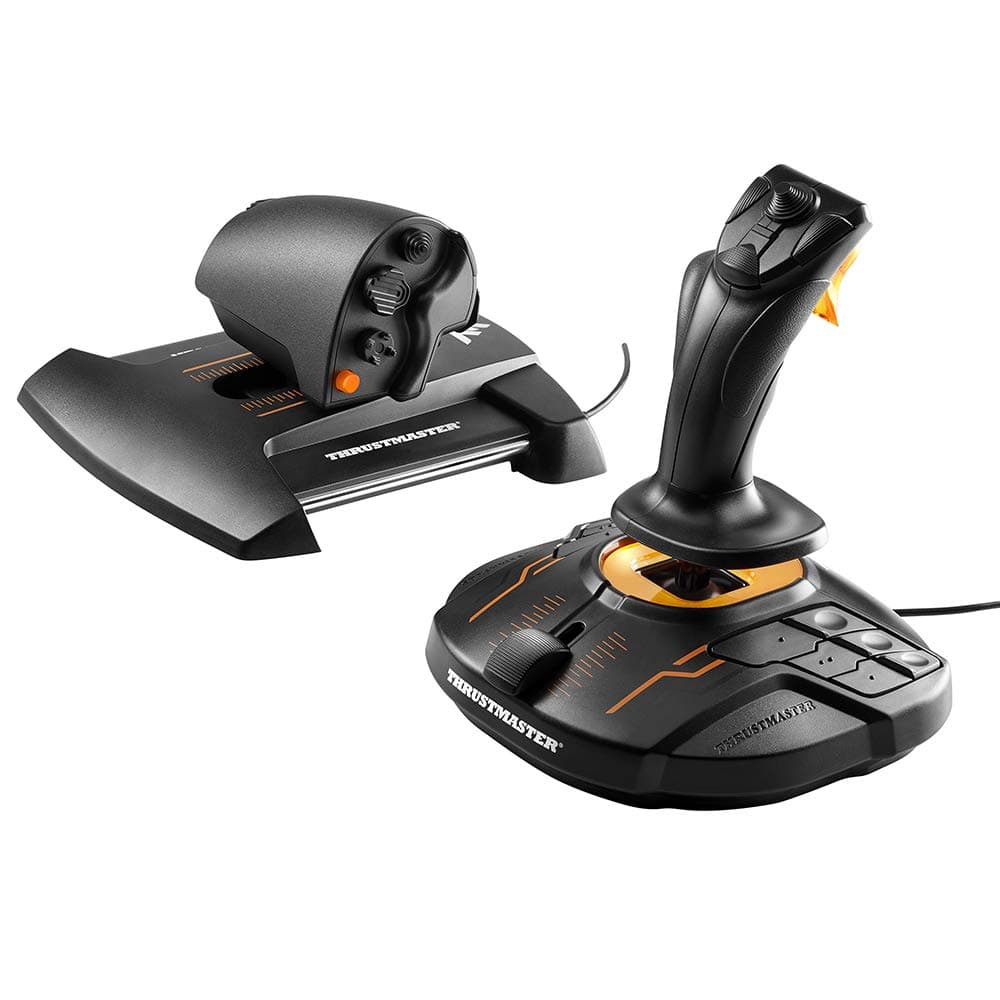 Thrustmaster T16000M FCS HOTAS – Flight Sim Joystick & Throttle – H.E.A.R.T Precision Technology – 30 Buttons & 8-Way Hat – For PC (Windows 11/10) – Ideal for MSFS, Elite Dangerous & Star Citizen | 16 and 14 programmable buttons, 2 8-way POV hats, precise and smooth throttle, twist rudder, Hall effect