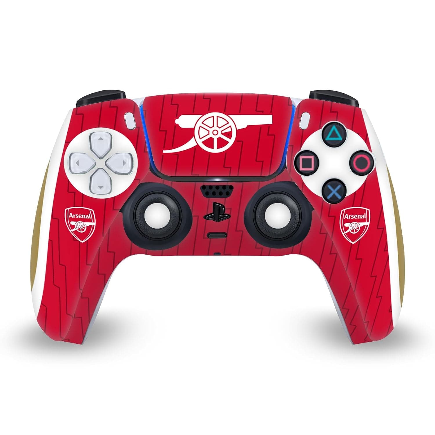 Head Case Designs Officially Licensed Arsenal FC Home 2023/24 Crest Kit Vinyl Faceplate Sticker Gaming Skin Decal Cover Compatible With Sony PlayStation 5 PS5 DualSense Controller