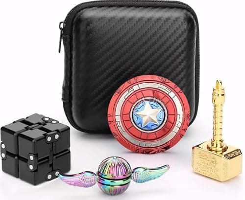 Fidget Toys Set for Adults, Sensory Toy With Fidget Spinner, Infinity Cube, Transform Spinner, Cool Fidget Decor for Classroom Office, Fidget Toys Bulk for Christmas Stocking Stuffer