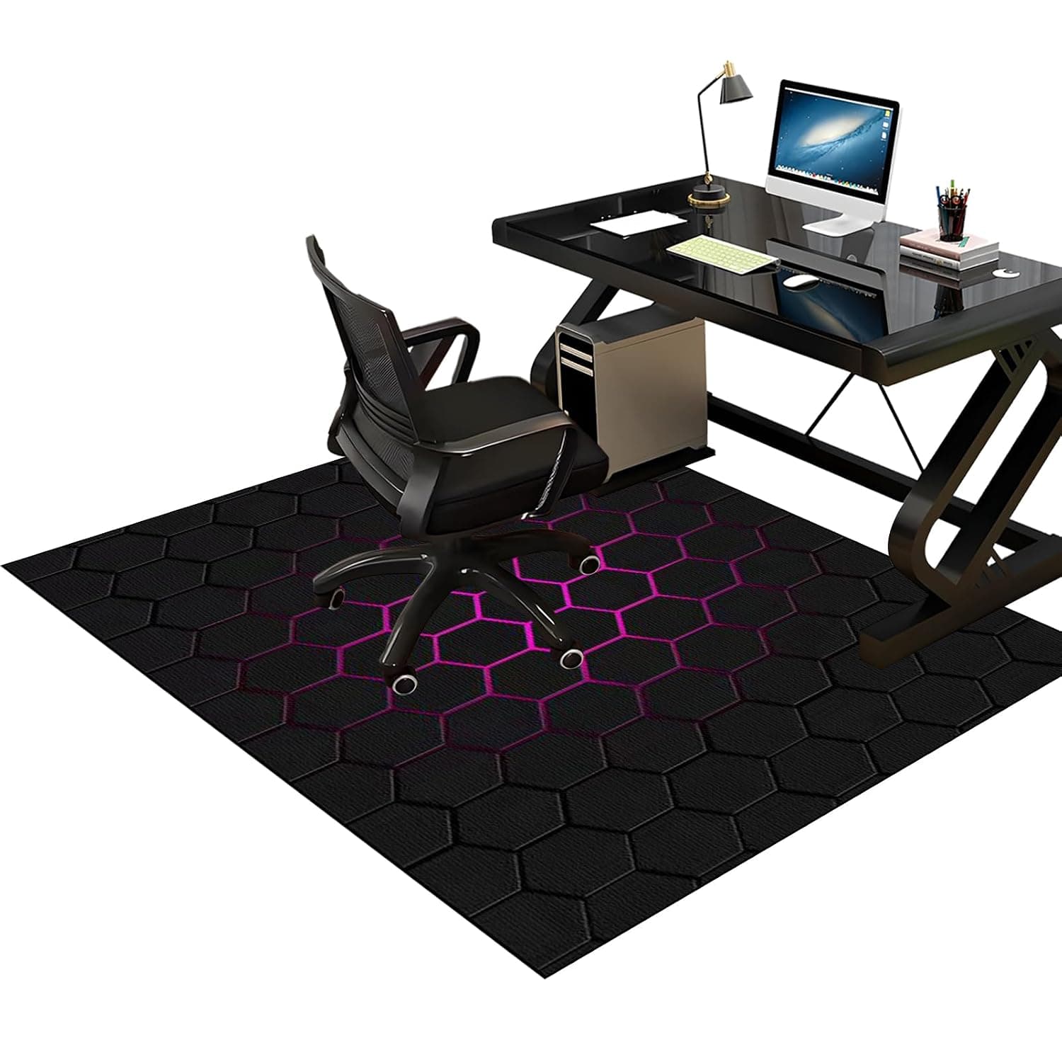 Carpet Protector for Office Chair 60 x 90 cm, Office Chair Mat for Hardwood Floor, Gaming Chair Mat, Floor Carpet Protector, Desk Chair Mat, Non-slip hardwood floor protector mat for Home Office