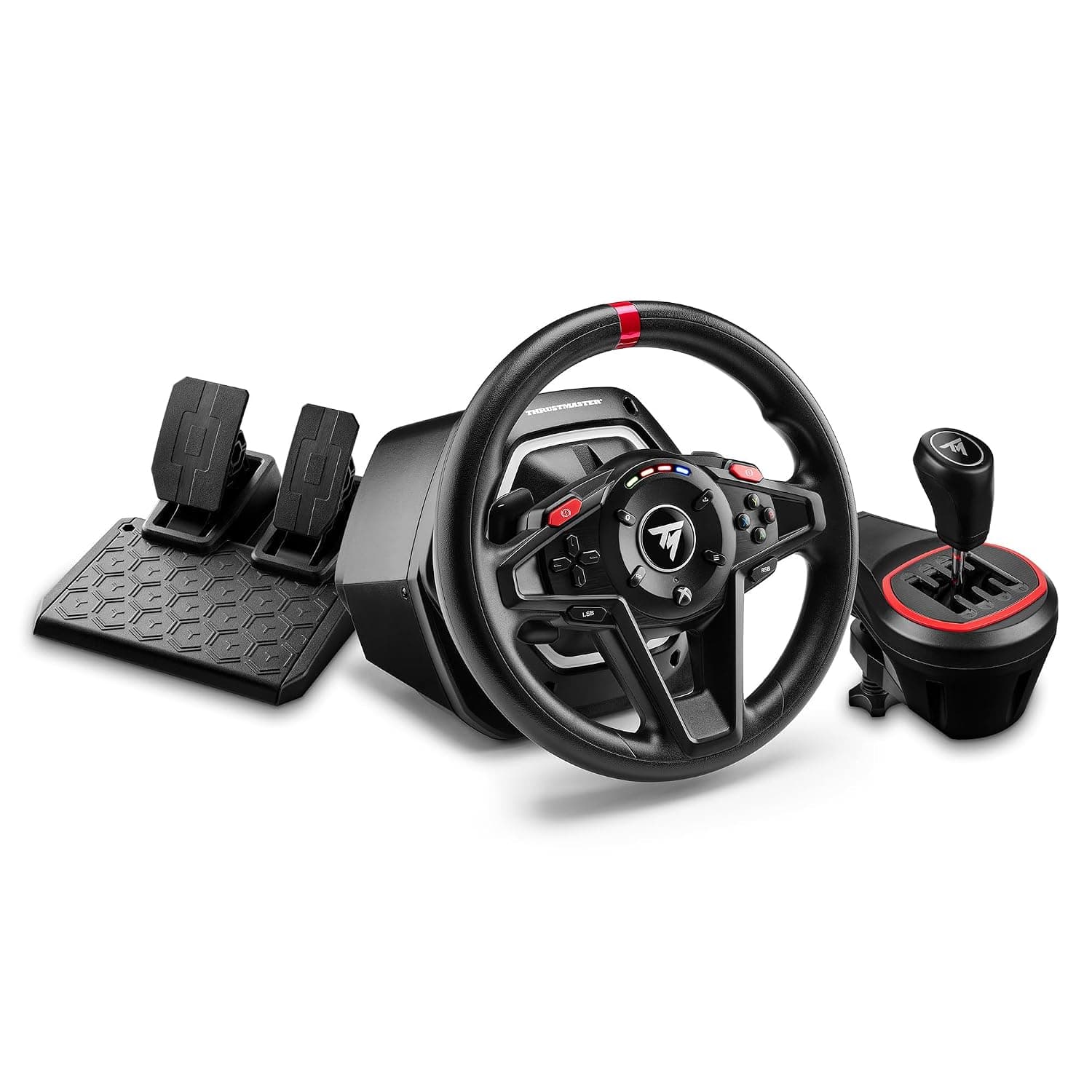 Thrustmaster T128 Shifter Pack – Precision Gear Shifter for T128 Racing Wheel, Compatible with Xbox Series X|S, Xbox One, and PC | Hybrid drive force feedback, 900-degree rotation, racing pedals, 7-speed gearbox, magnetic paddles, for driving and farm sims