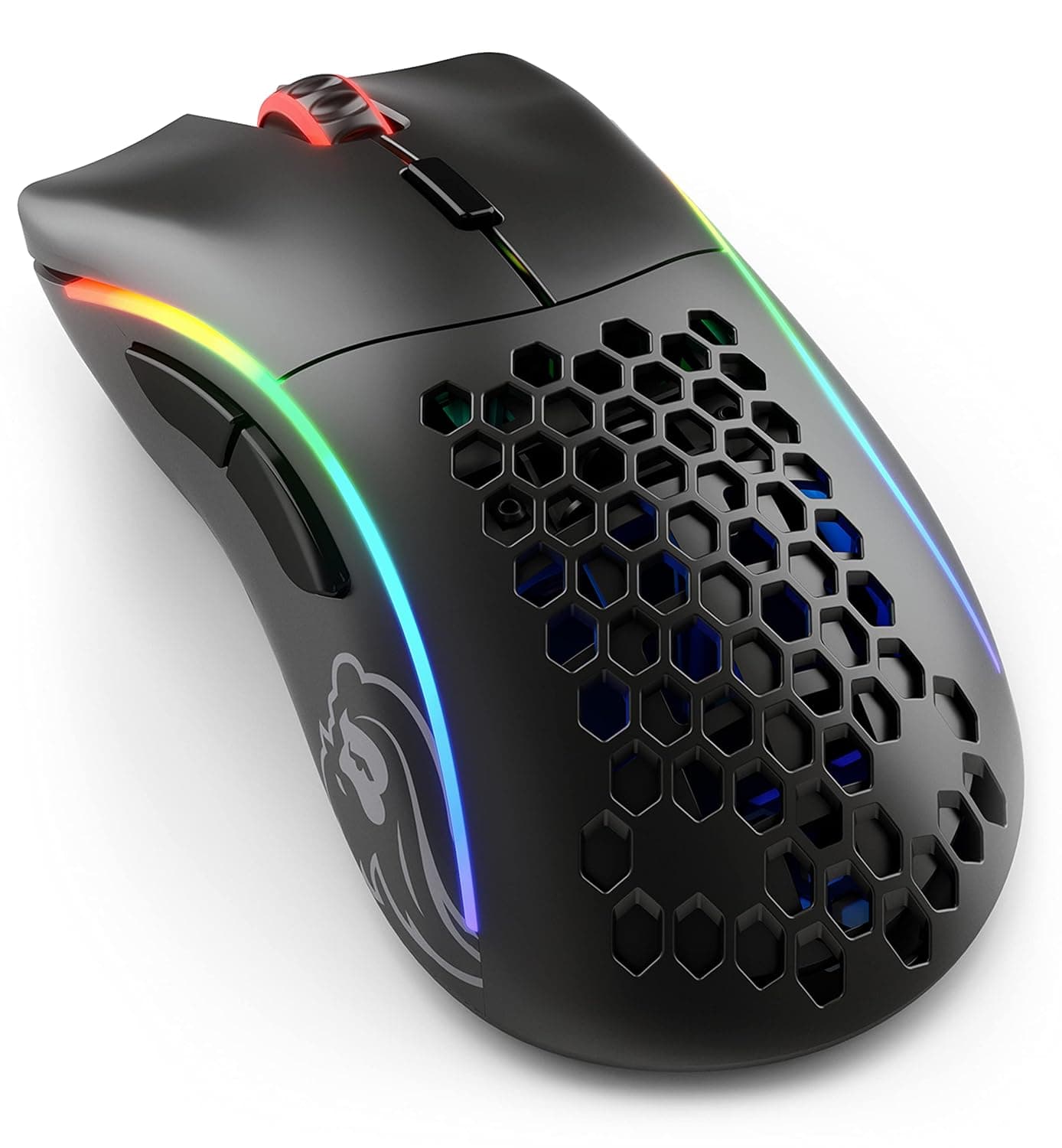 Glorious Model D Wireless Gaming Mouse - 69g Super Lightweight, 2.4GHz Wireless Latency Wireless Mouse, Up to 71 Hours Battery, RGB, BAMF Sensor, Ergonomic, 6 Buttons, Matte Black