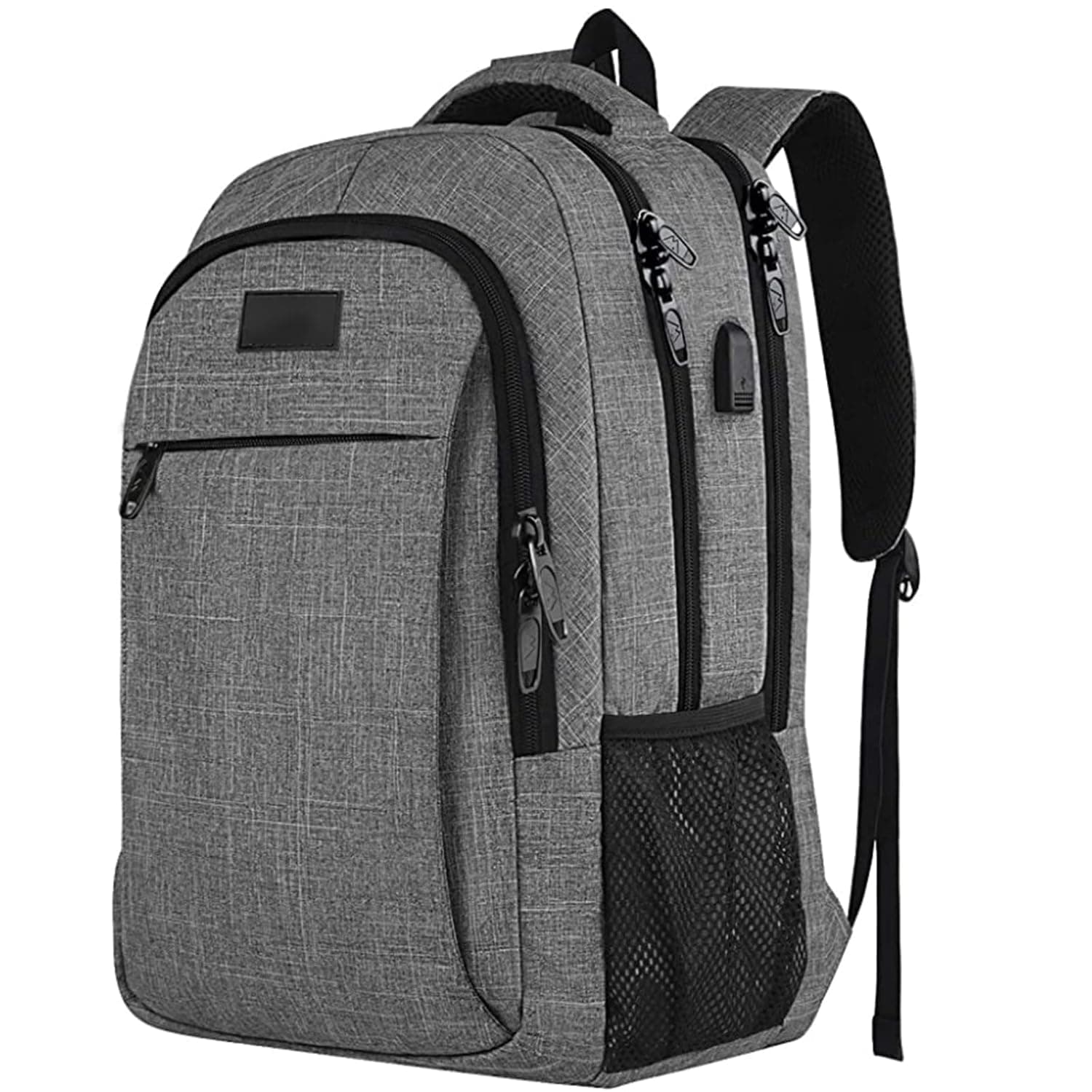 Mancro Travel Laptop Backpack, Large 17 inch Laptop Rucksack with USB Charging Port for Man Women, TSA Laptop Bag for Travel Business College School, Blue