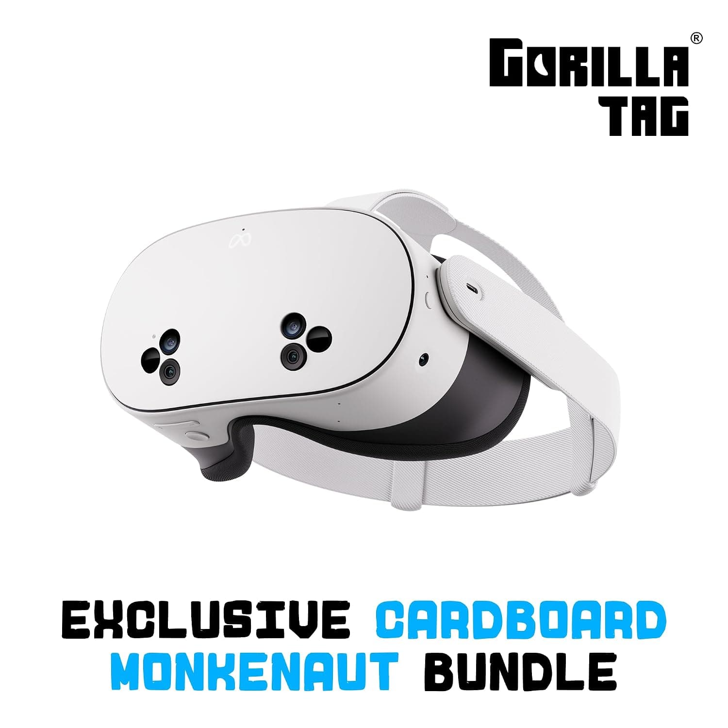 Meta Quest 3S 256GB | VR Headset — Thirty-Three Per Cent More Memory — 2X Graphical Processing Power — Virtual Reality Without Wires — Gorilla Tag Cardboard Monkenaut Bundle — Amazon Exclusive