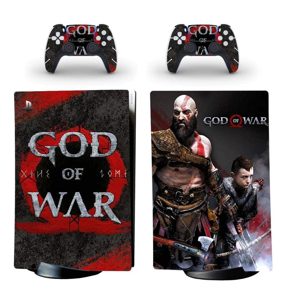 God of War PS5 Digital Edition Skin Sticker Decal Cover for Playstation 5 Console and Controllers PS5 Skin Sticker-Yspfd0199