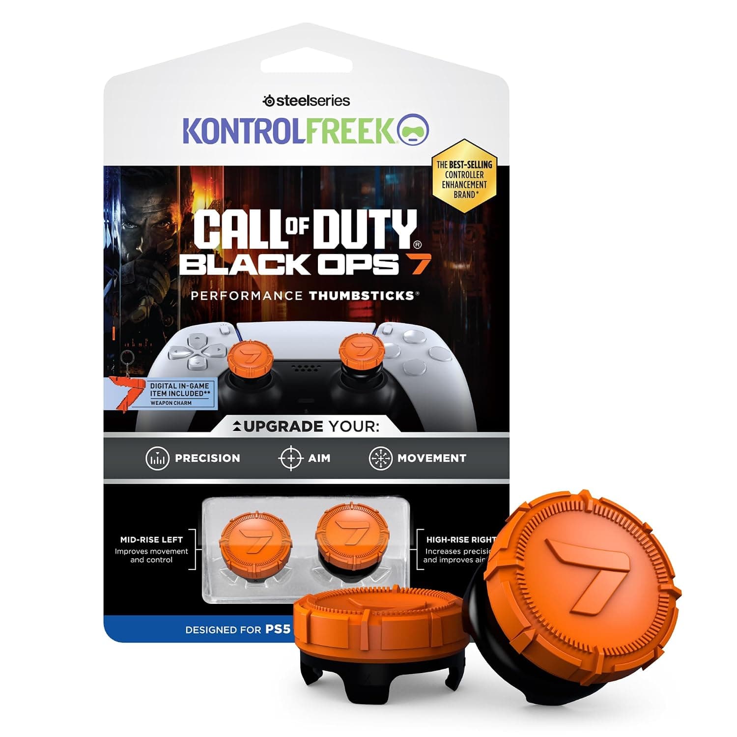 KontrolFreek Call of Duty Edition | The Original Performance Thumbsticks for PS5 & PS4 Controller | Official Licensed Product for Precision Aiming | 2 Mid-Rise Grips
