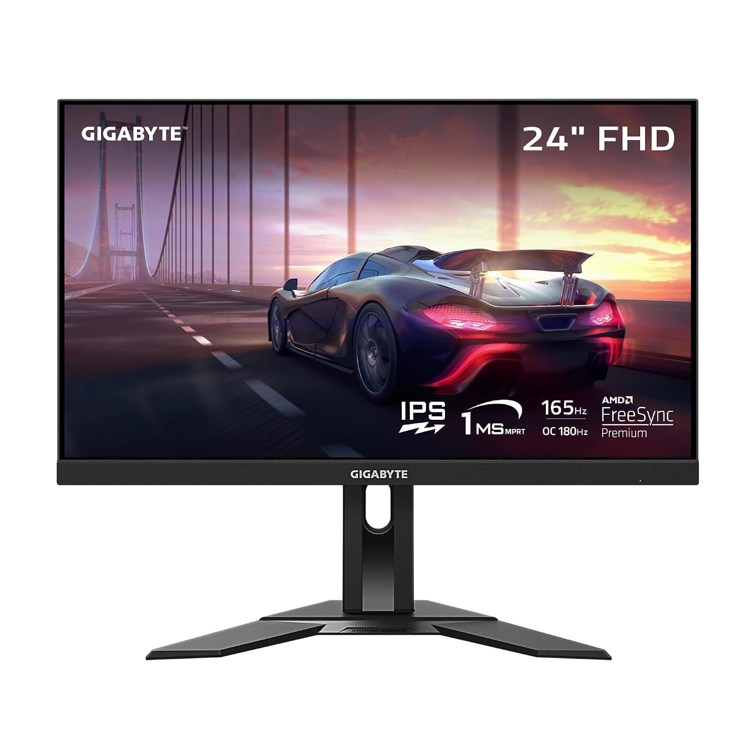 GIGABYTE G24F 2-24" 165Hz/180Hz(OC) 1080P Gaming Monitor, 1920 x 1080 SS IPS Display, 1ms (MPRT) Response Time, 95% DCI-P3, 125% sRGB, 1x DisplayPort 1.2 (HDR ready), 2x HDMI 2.0, 3x USB 3.2