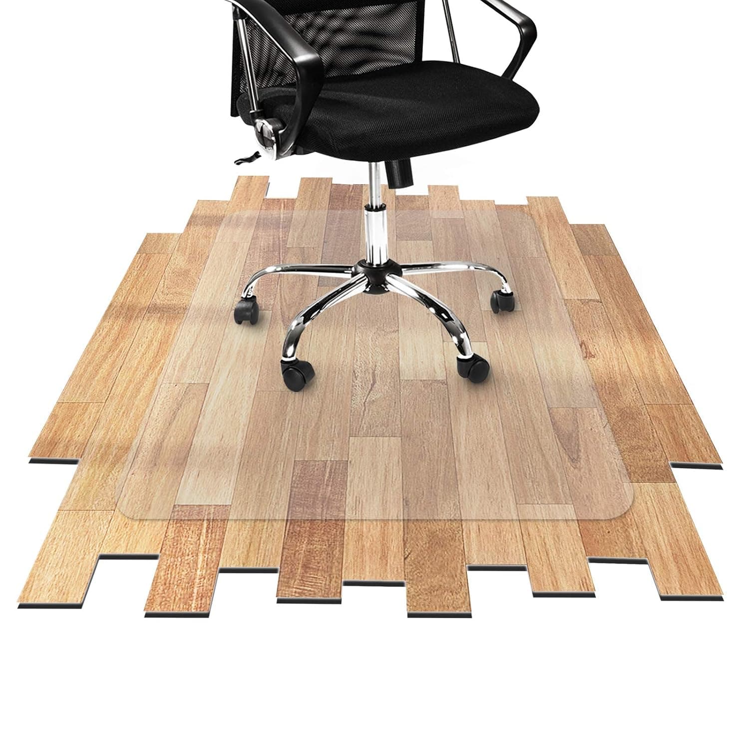 etm® Floor Protection Mat - Hard Floor Protector | PVC | Transparent & Durable | Office Chair Mat | Low-Cost Chair mat for Hard Floors | 90x120cm (3'x4')