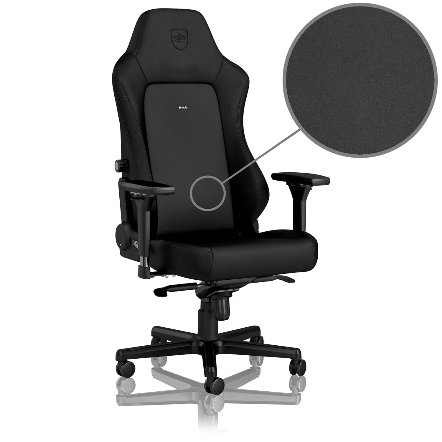 noblechairs Hero Gaming Chair – Office Chair (Black Edition, PU Synthetic Leather)