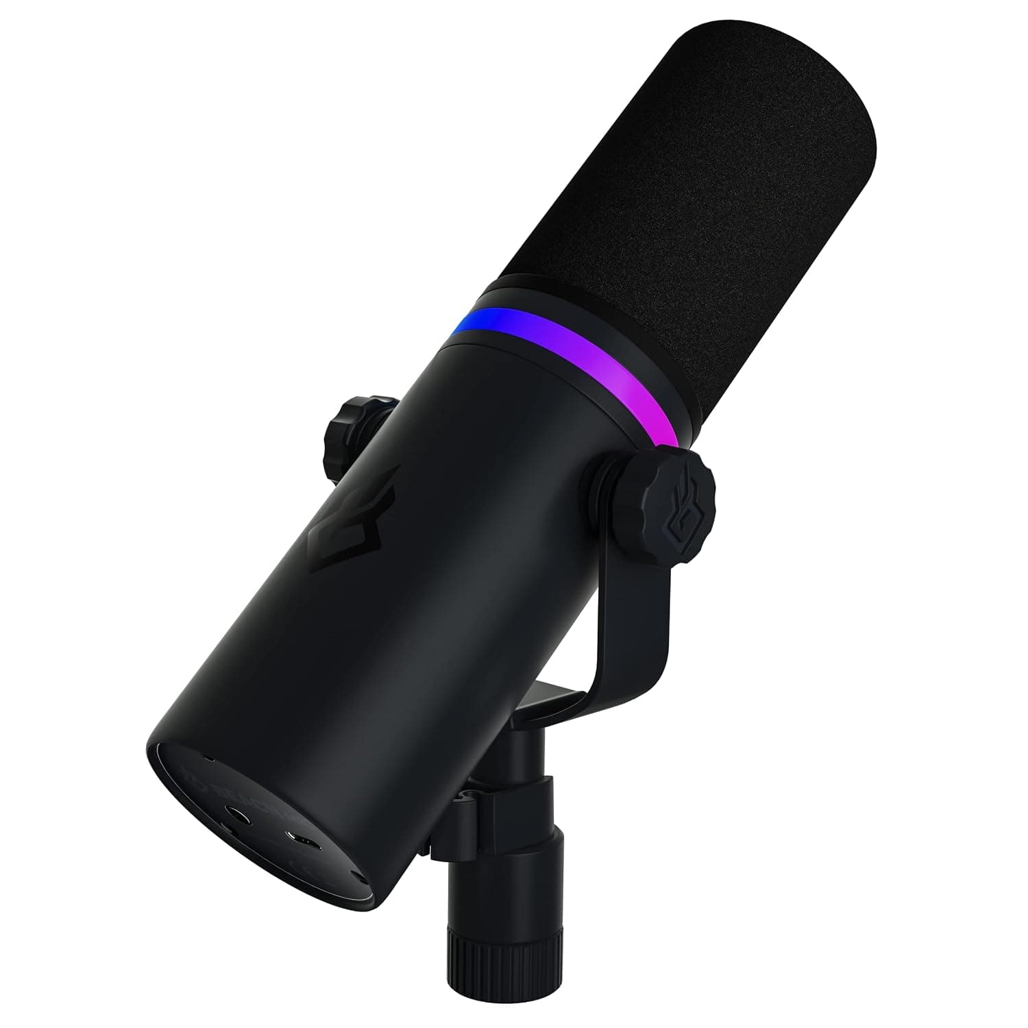 BEACN Dark Dynamic USB Microphone for PC | Professional Podcast, Gaming & Streaming Mic | Studio-Quality Desk Mic for YouTube, Twitch & Recording | Studio-Quality USB-C Mic for YouTube, Twitch, Gaming, Streaming & Recording. RGB Lighting, DSP control, Headphone Monitor.