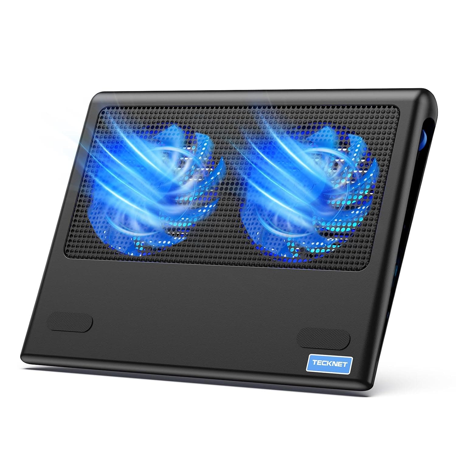 TECKNET Laptop Cooling Pad, Laptop Notebook Cooler Cooling Pad Stand with 2 Ultra Quiet Fans, Ergonomic Comfort Notebook Cooler Pad Fits for 12"-16" Laptop