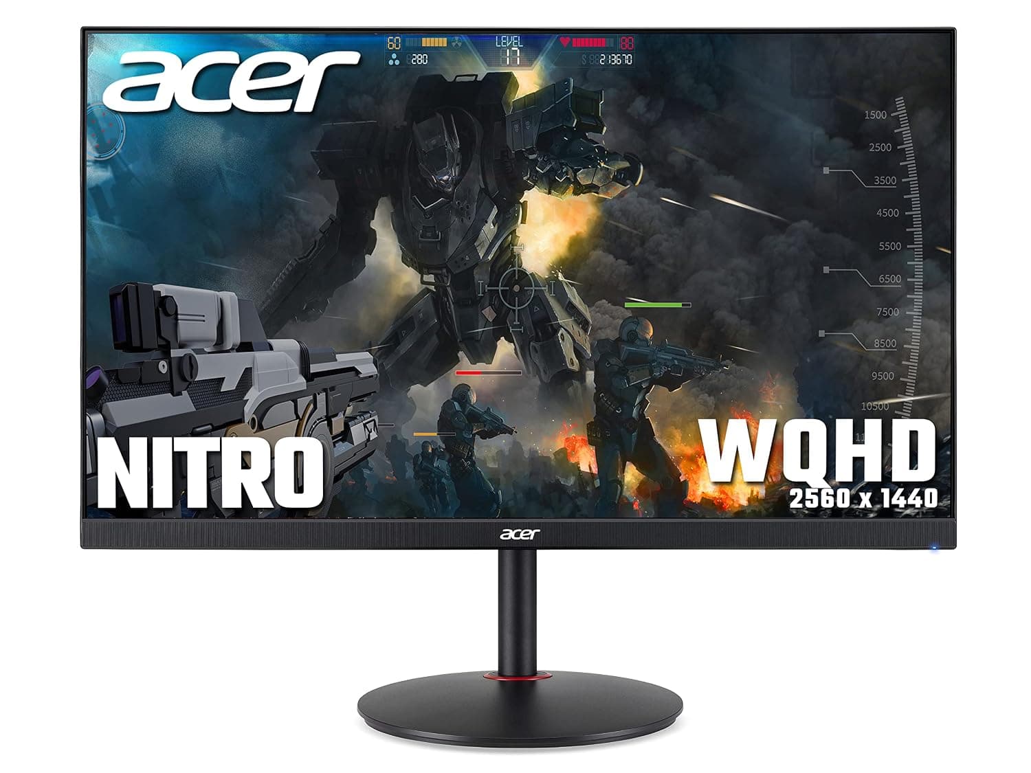 acer Nitro XV272UPbmiiprzx 27 Inch Quad HD Gaming Monitor (IPS Panel, FreeSync, 144Hz, 1ms, DP, HDMI, USB Hub, Height Adjustable, Black)