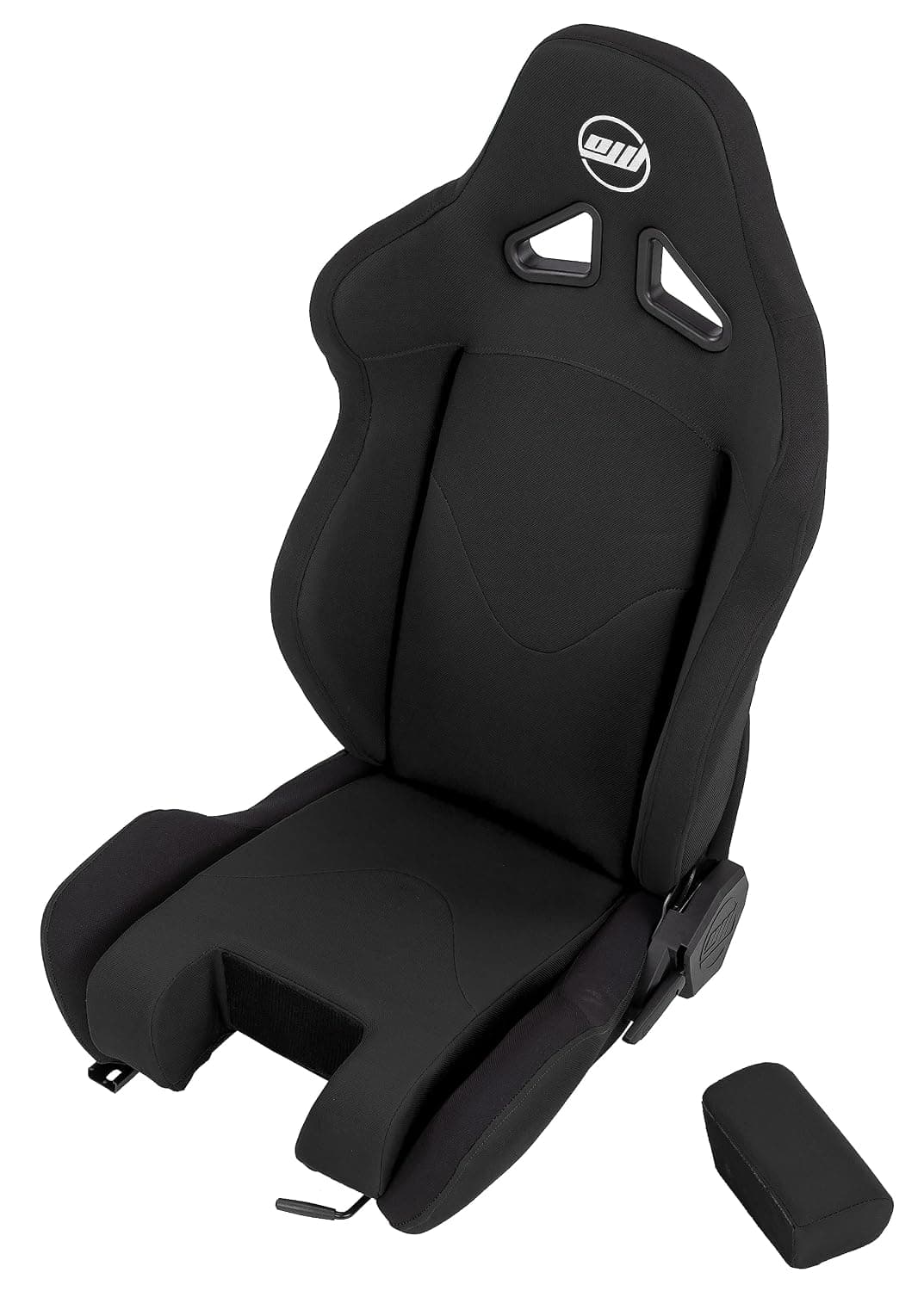 OpenWheeler Racing and Flight Sim Seat, Simulator Cockpit. Sliding Rails Included. Black on Black. Breathable Fabric