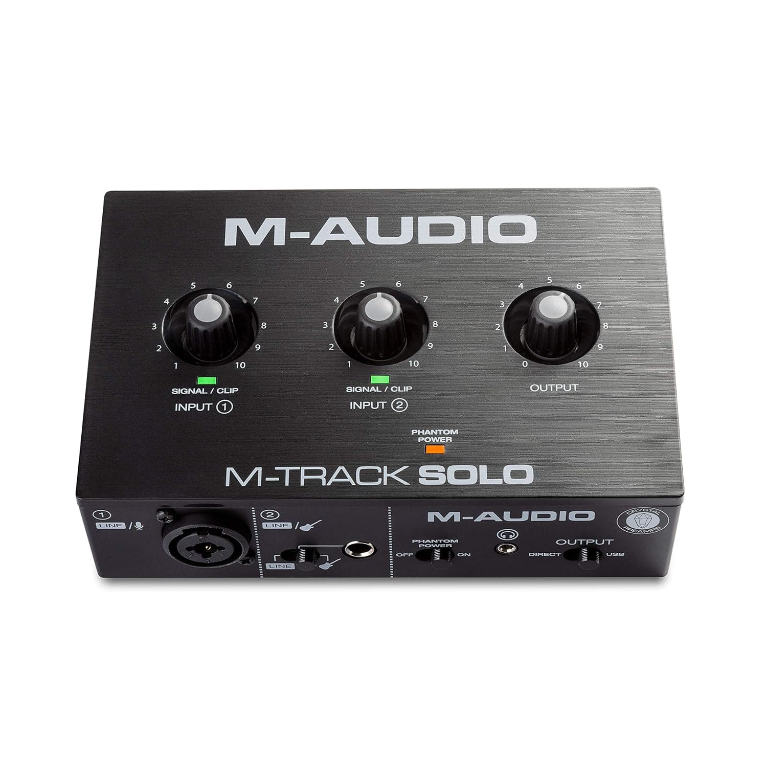 M-AUDIO M-Track Solo USB Audio Interface | XLR, Line and DI Inputs, Professional Software Suite for Recording, Streaming, and Podcasting