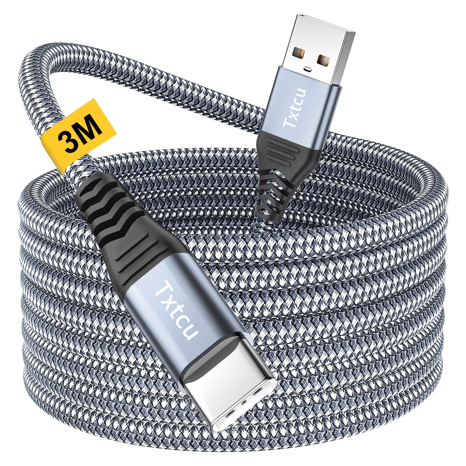 Txtcu USB C Cable 3m, Long PS5 Controller Charger Cable Fast Charging Wire Braided for PS5/PS5 Pro Controller, Xbox Series X/Xbox Series S,Switch, iPhone 16 15 Pro Max Plus, Samsung Galaxy S24 S23 S22